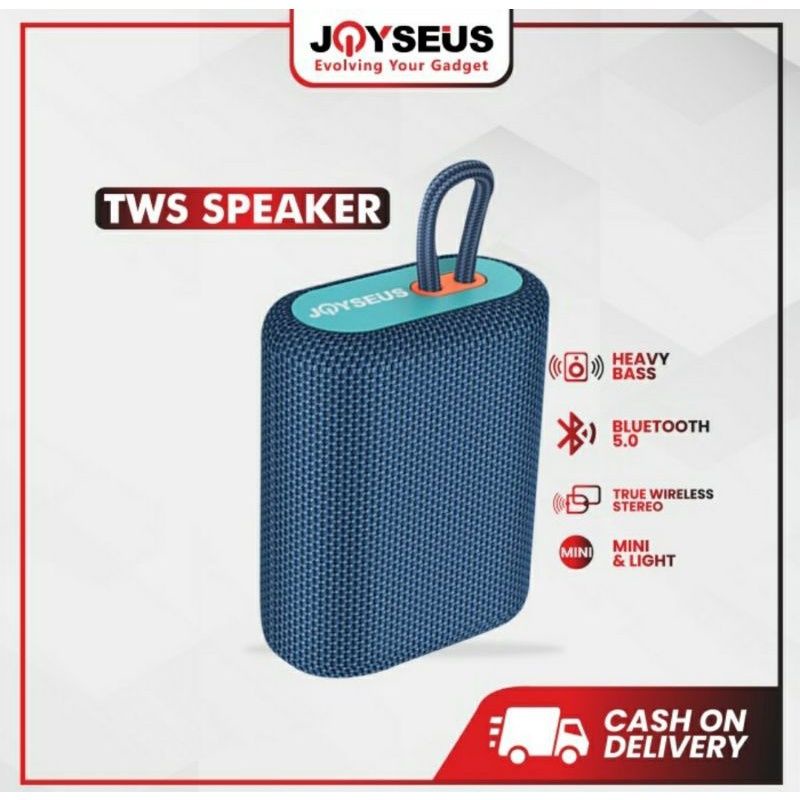 Speaker Bluetooth Joyseus JS05 TWS Wireless Super Bass Mini Stereo - Biru