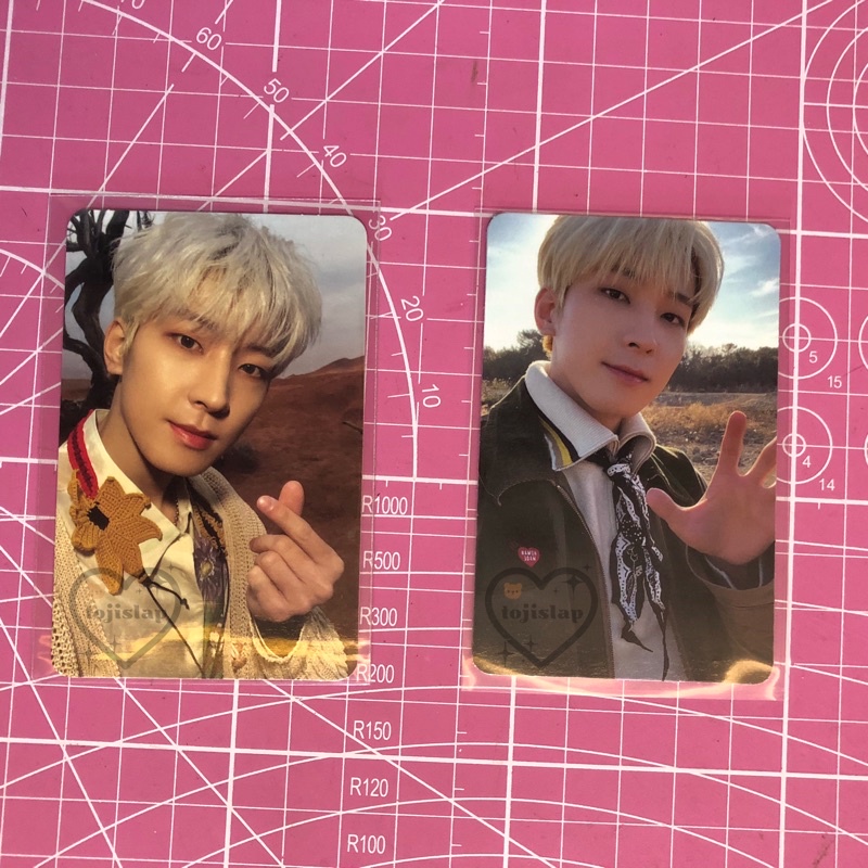 seventeen wonwoo face the sun ep 4 path ver horanghae & wonwoo ray ver finger heart photocard