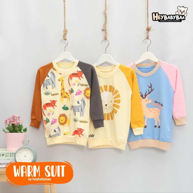 WARM SUIT BY HEYBABYBAA 1-5 Tahun Free KUPLUK RAJUT || SWEATER ANAK