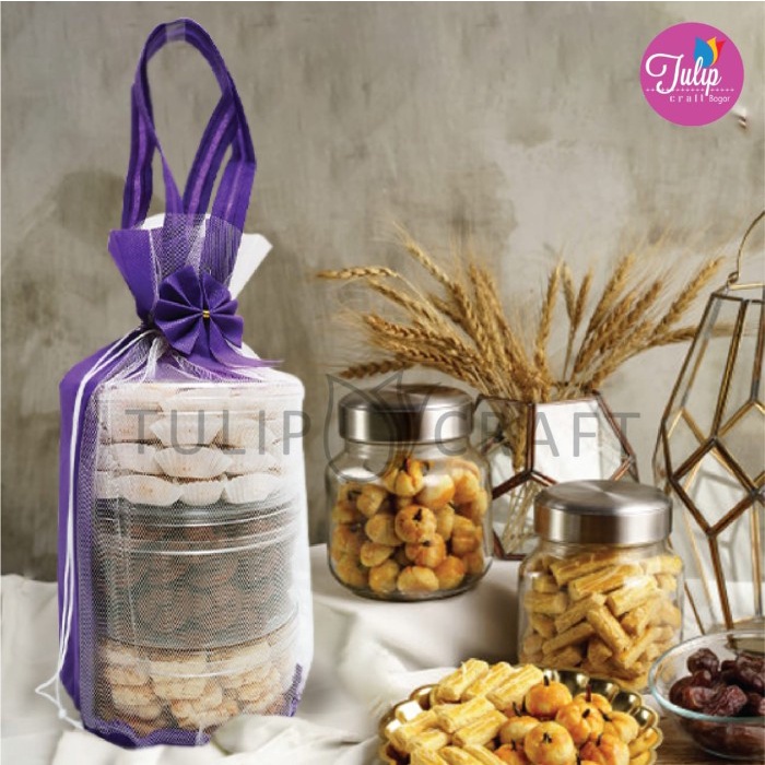 

PROMO Tas Toples Kue kering Spunbond Tile ungu- isi 3 toples 500gr