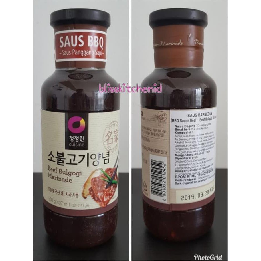 

[[BISA COD]] Bumbu bulgogi chung jung one 500gr BOOM SALE Kode 12