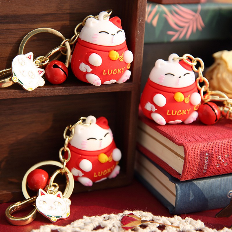 Gantungan Kunci Lucky Cat Doll Keychain / Gantungan Kunci Kucing Hoki / GANTUNGAN KUNCI KAKI KUCING