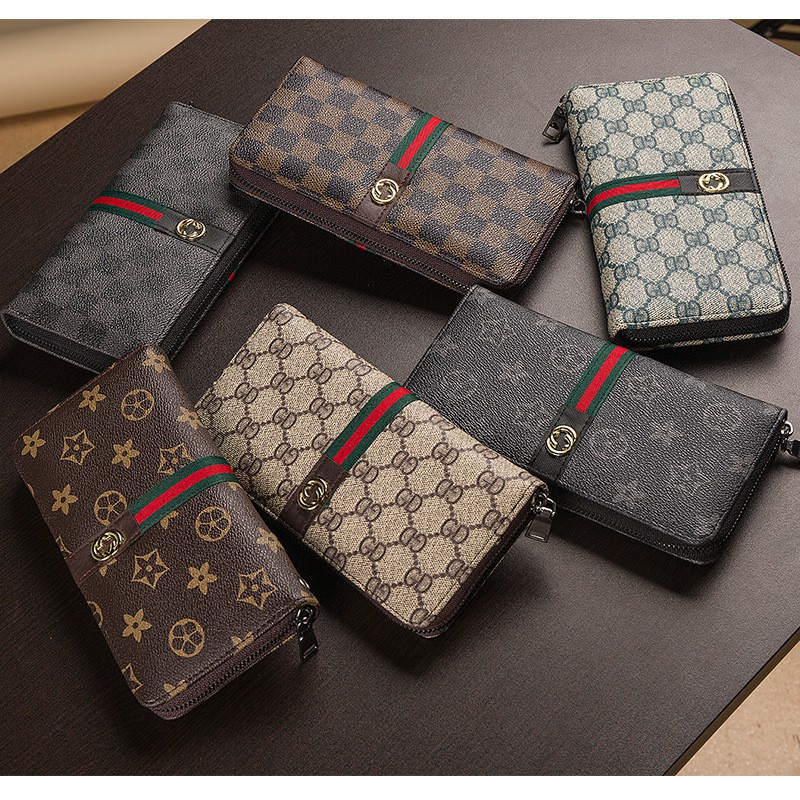 ( GS ) DOMPET WANITA / DOMPET PANJANG FASHION WANITA MOTIF BUNGA DAN KOTAK2 STRIP LINE