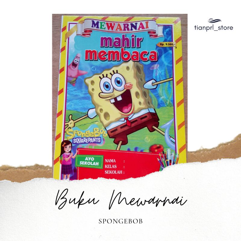 BUKU MEWARNAI SPONGEBOB SQUAREPANTS