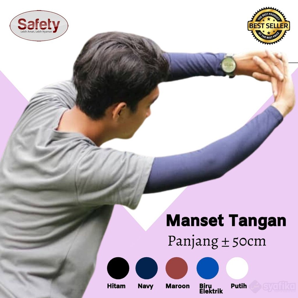 Manset Tangan / Manset Lengan Pria dan Wanita Untuk Olahraga Panjang ± 50 cm