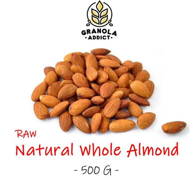 

Raw Whole Almond Kacang Almond Mentah 500G - Granola Addict Ingredient Mentarieka_Shop