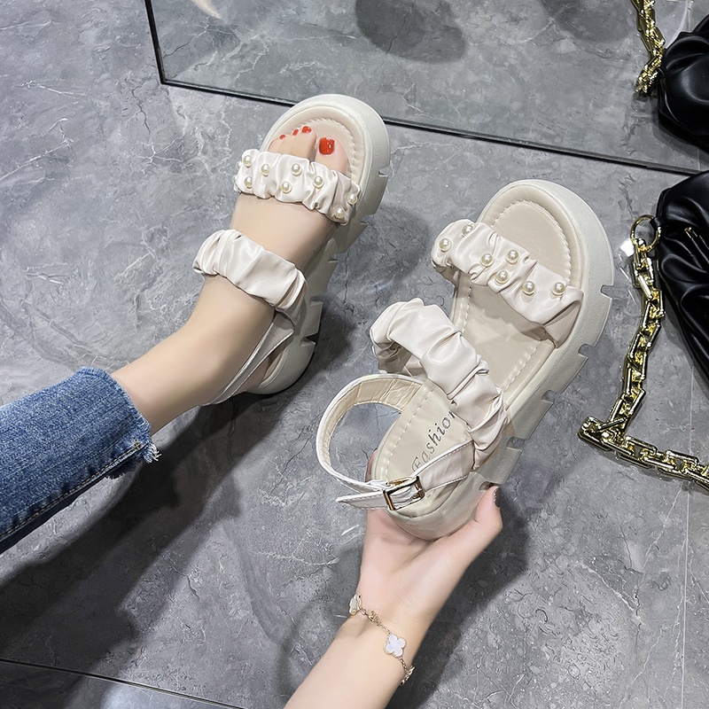 FREE KOTAK SEPATU !!! COD TERMURAH ORIGINAL Wedges Sandal Wanita Impor SS-SW01