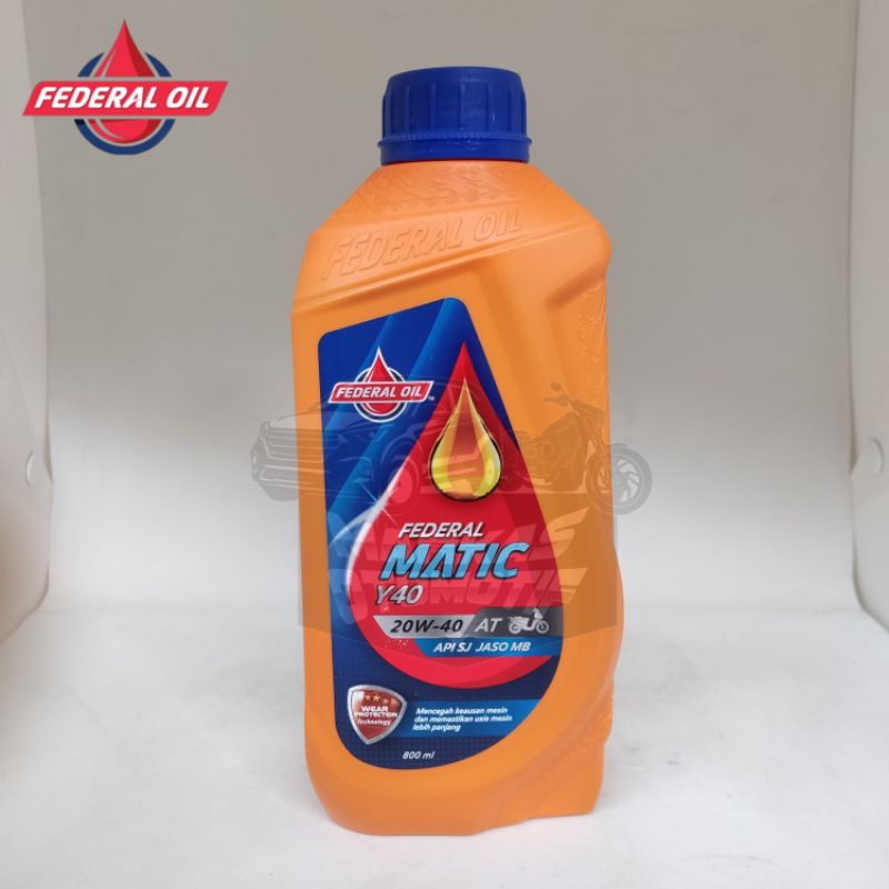 FEDERAL MATIC Y40 20W40 800ML /OLI MOTOR/OLI MESIN/MOTOR MATIC/OLI FEDERAL/100% ORIGINAL