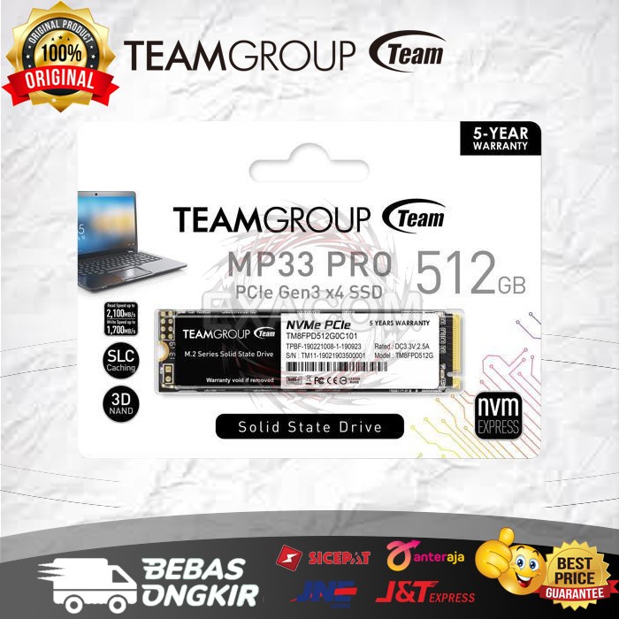 SSD NVME Team MP33 Pro 512GB - SSD NVME 512GB