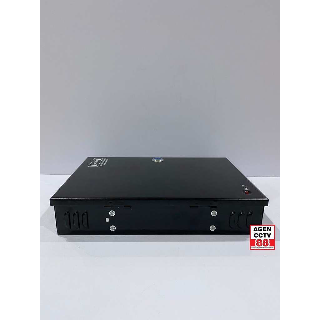 Power Supply PSU Box Panel DC 12V 30A Murni Adaptor CCTV 18CH Black / Hitam