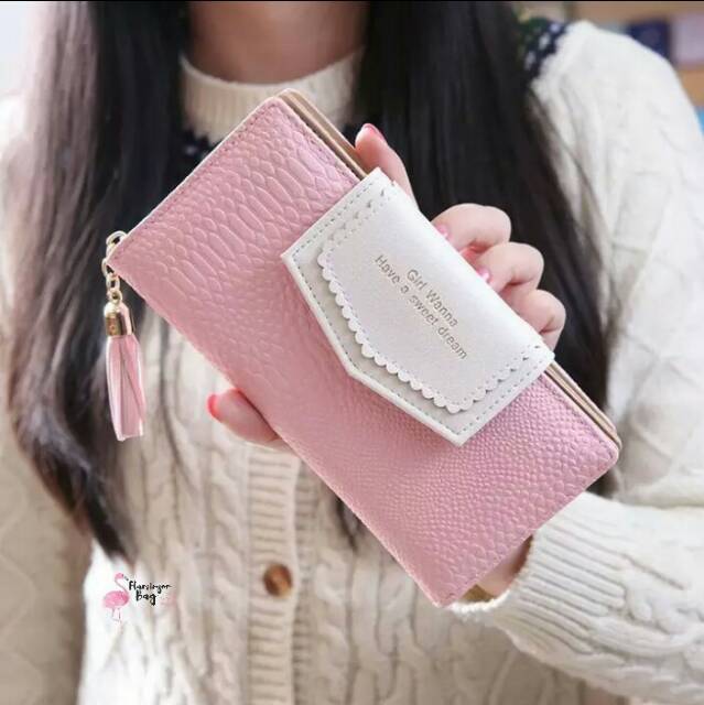Dompwt wanita/dompet panjang/dompet kulit/dompet kondangan/dompet banyak warna