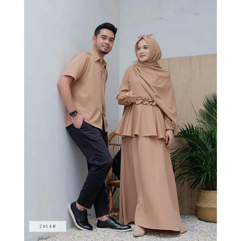 Couple Dalmi Set Pashmina / gamis couple / couple muslim