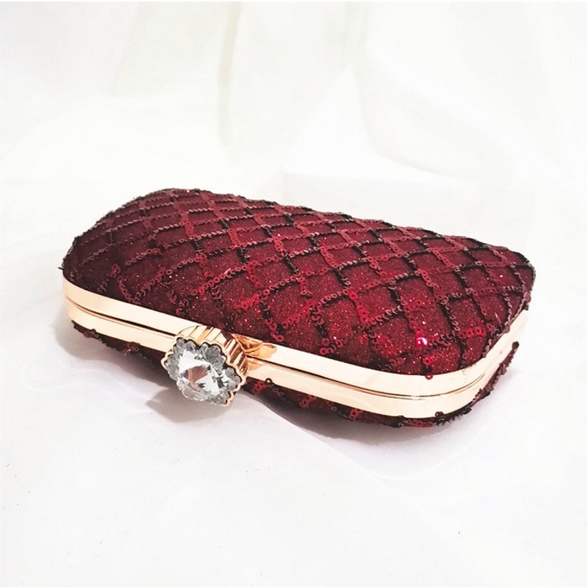 BJ81950 - BLACK/GOLD/GRAY/RED/SILVER - TAS PESTA CLUTCH WANITA FASHION IMPORT MODIS ELEGAN TERMURAH TERLARIS TERBARU BAGSTORE JAKARTA TAS BATAM GT1950