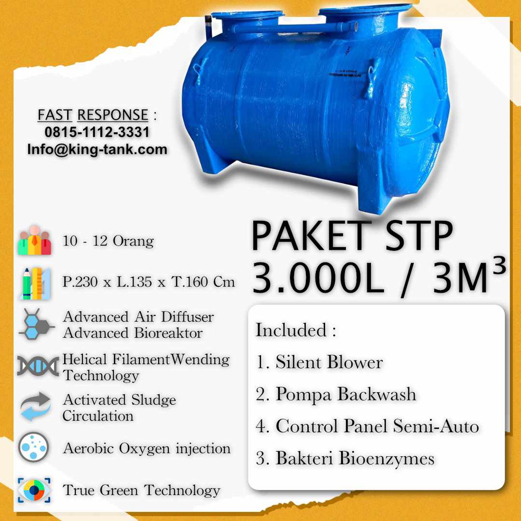 IPAL 3m3 Tangki STP