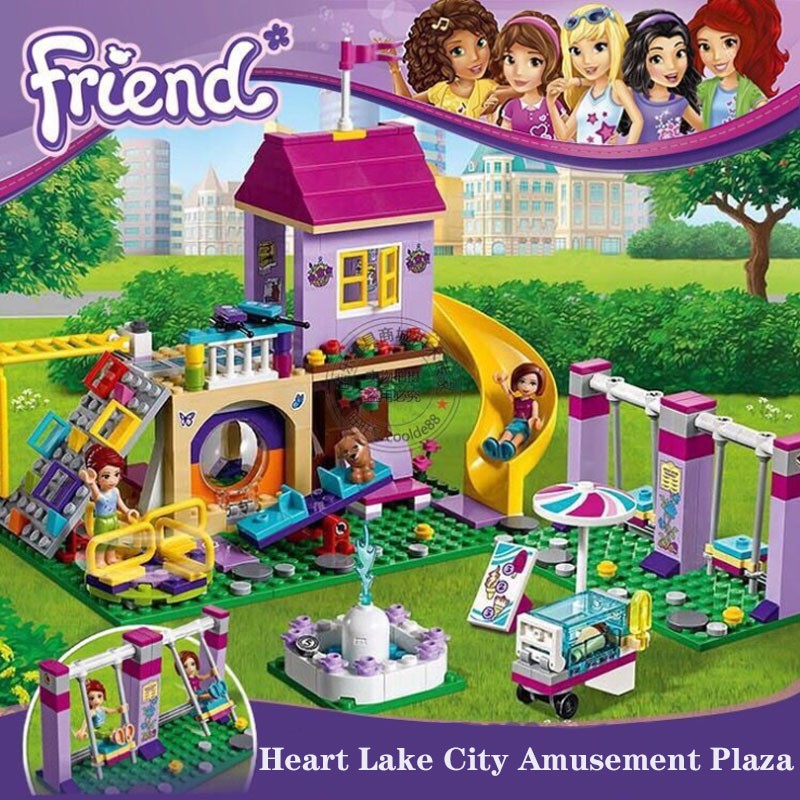 Bmz 341pcs Mainan Balok Bangunan Playground Kota Heartlake Bmz 341pcs Mainan Balok Bangunan Playground Kota Heartlake
