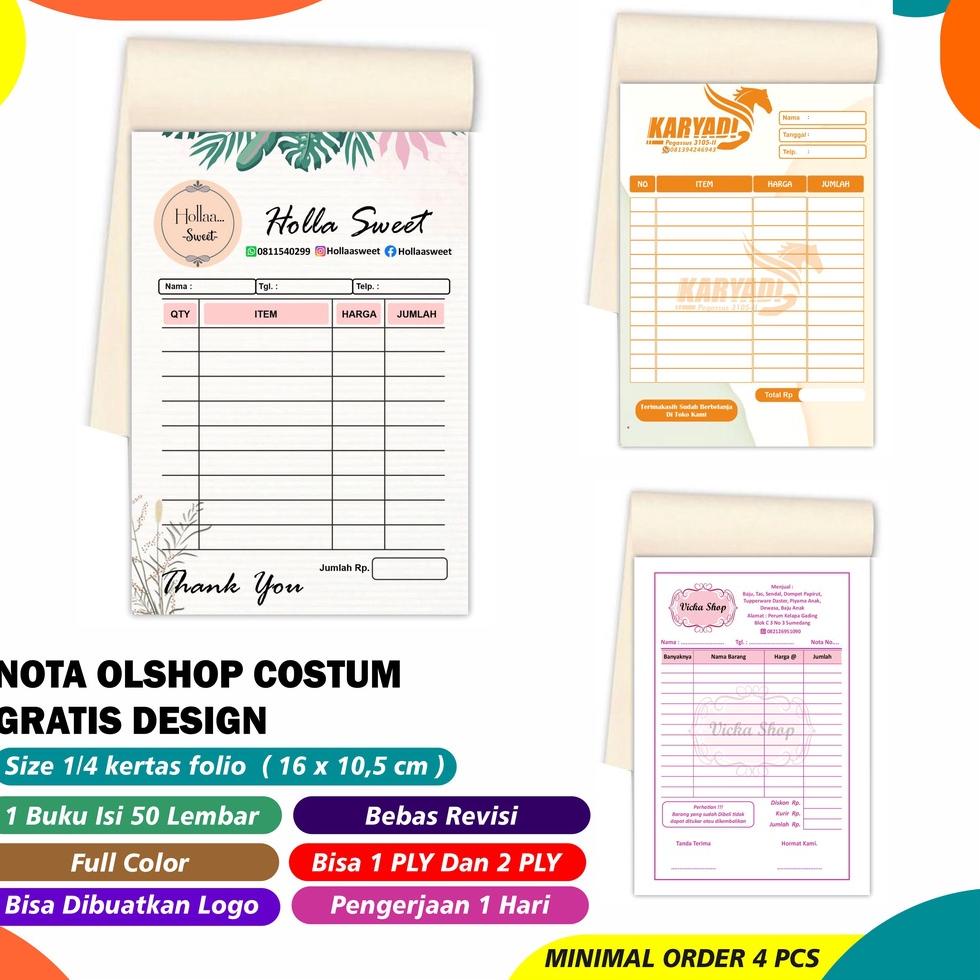 

(Y8H1) ☆ NOTA TOKO ONLINE SHOP GRATISS DESIGN / NOTA OLSHOP FULL COLOR / NOTA COSTUM //Terhitz