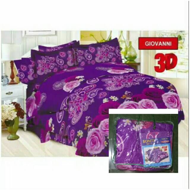 Bed Cover Flat Bonita Ukuran 220x220 Motif Giovanni