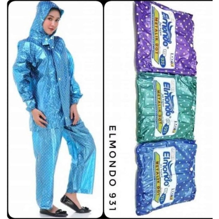 Jas Hujan ELMONDO Dewasa Polkadot keren