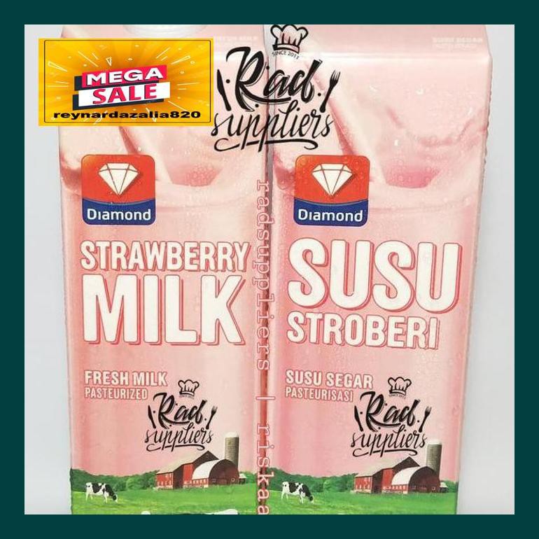 

Reypsum Diamond Freshmilk Strawberry 1Liter, Susu Pasteurisasi Strawberry 1Ltr S30Cryr