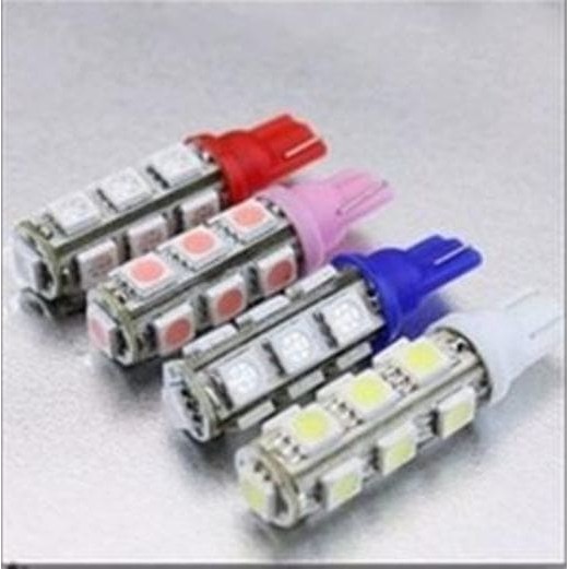 Ori Lampu LED T10 Jagung 13 lampu senja Led T10 13 titik smd 5050   Putih .