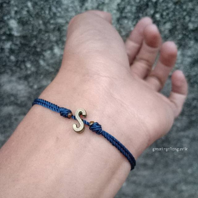 Gelang Spiral Inisial Custom Handmade Gelang Nama Inisial [Kode Model : G119]