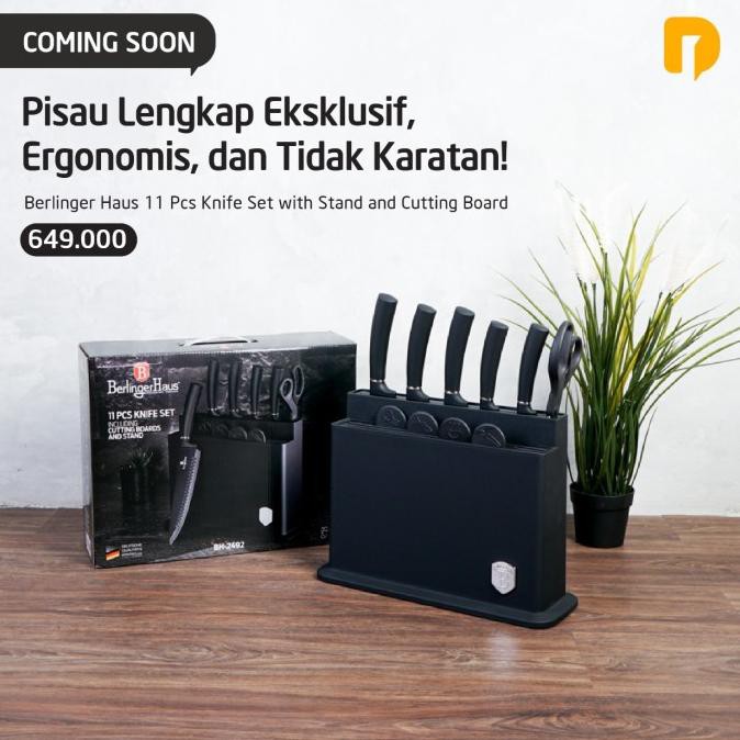 

BERLINGER HAUS KNIFE SET WITH CUTTING BOARD | PISAU DAPUR SET TALENAN TERLARIS6543