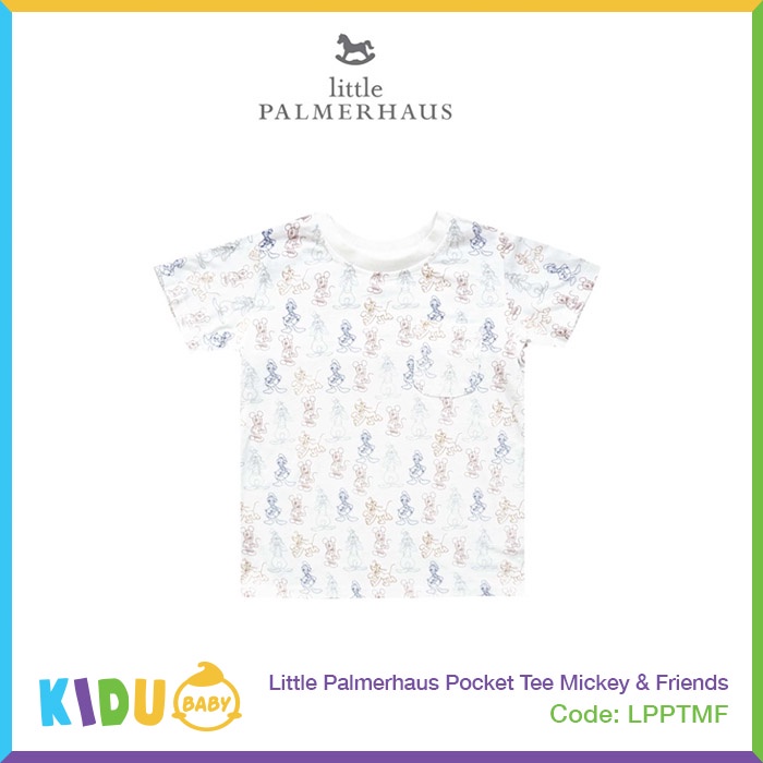 Little Palmerhaus Pocket Tee Baju Bayi Baju Anak Lengan Pendek Kidu Baby