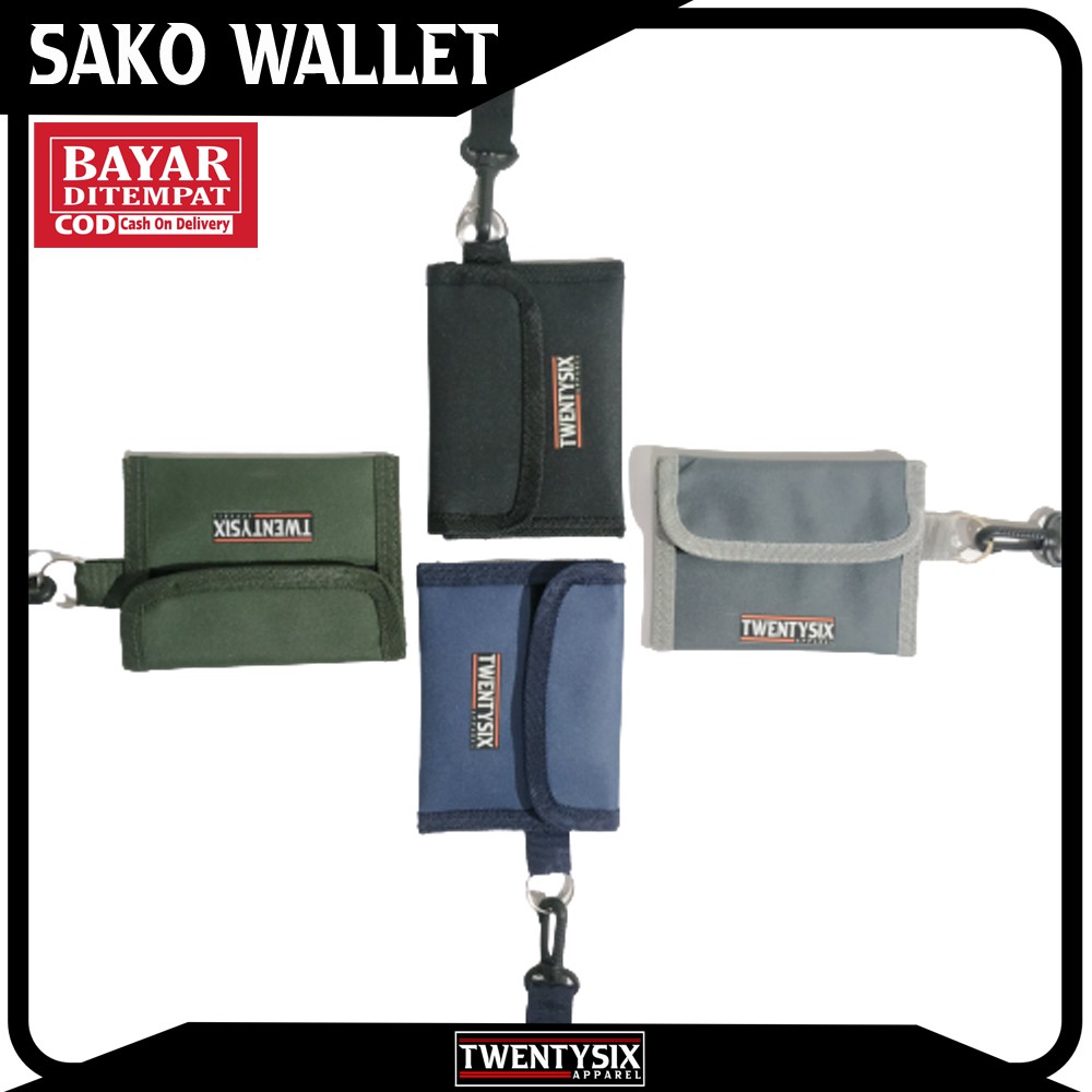 sako wallet wanita pria dompet kartu distro premium walet kanvas bukan marka cod warna GROSIR VELCRO