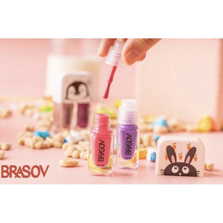 [Per Set] Kutek 2in1 Korea BRASOV Nail Polish Original BPOM