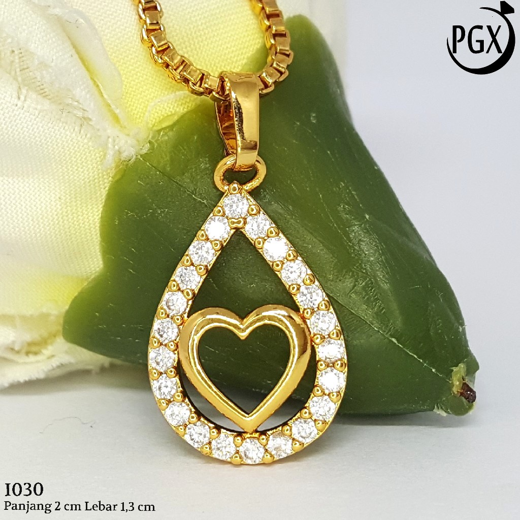 PGX Liontin Kalung Xuping Wanita Aksesoris Fashion Perhiasan Lapis Emas  - I030