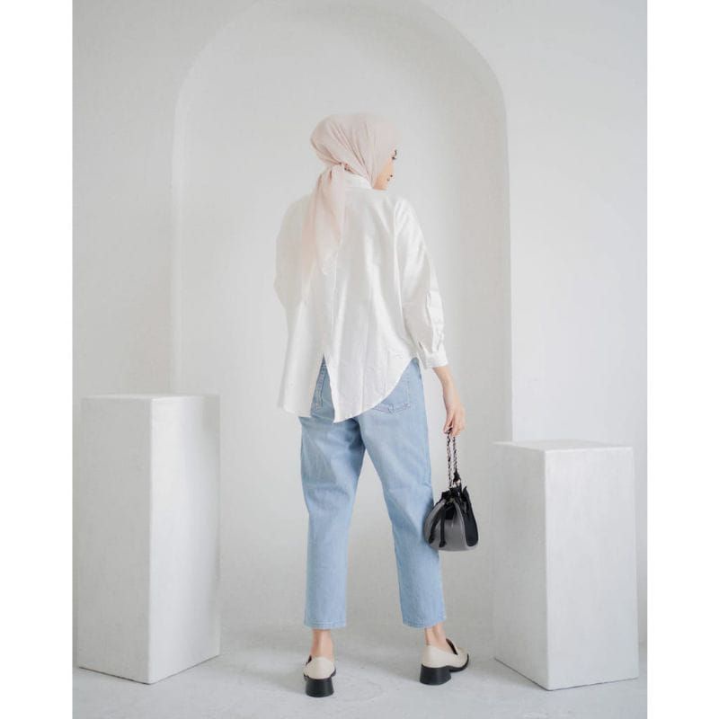 Nelka linen shirt // kemeja wanita oversize linen terbaru