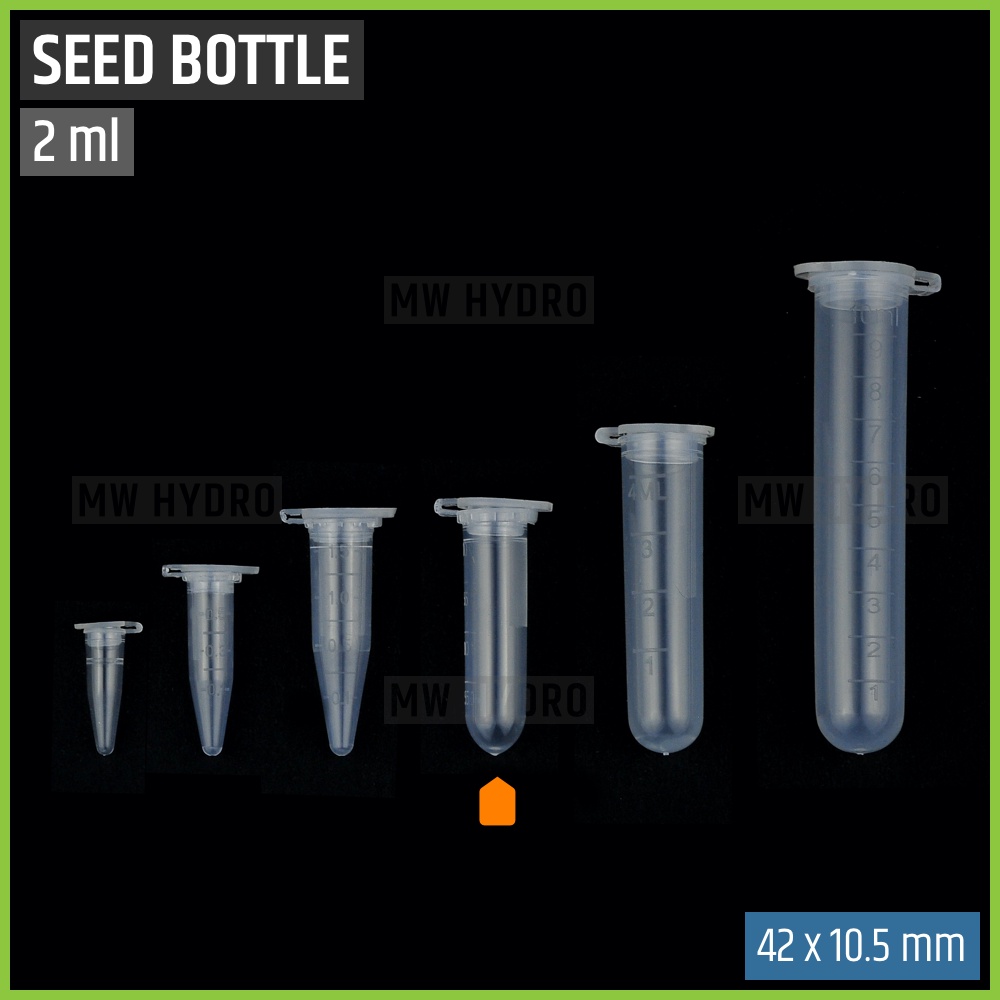 Botol Tabung Plastik Untuk Benih / Plastic Seed Bottle Tube - 2 ml