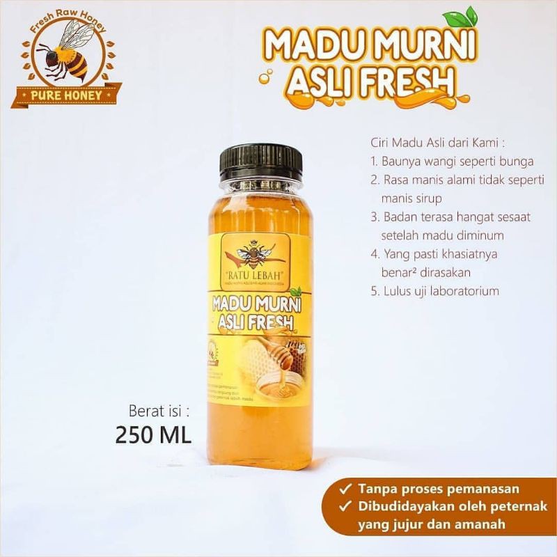 

Madu Murni Asli Fresh 250ml Raw Honey Apis Melifera