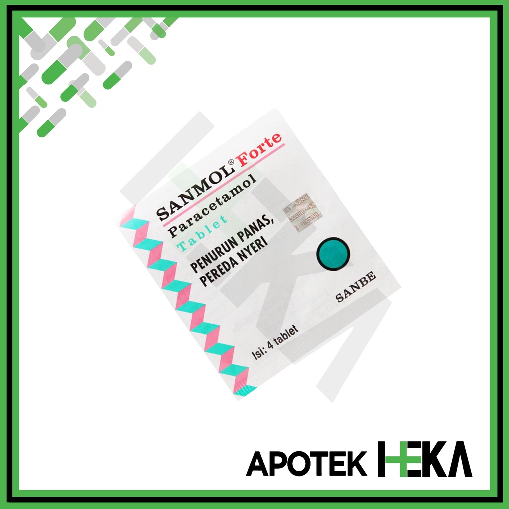 Sanmol Forte Tablet Paracetamol 650 mg Strip isi 4 (SEMARANG)