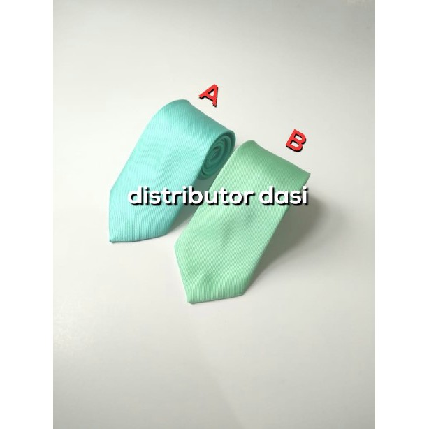 Dasi pria hijau biru mint salur halus 3 inch atau 8 cm
