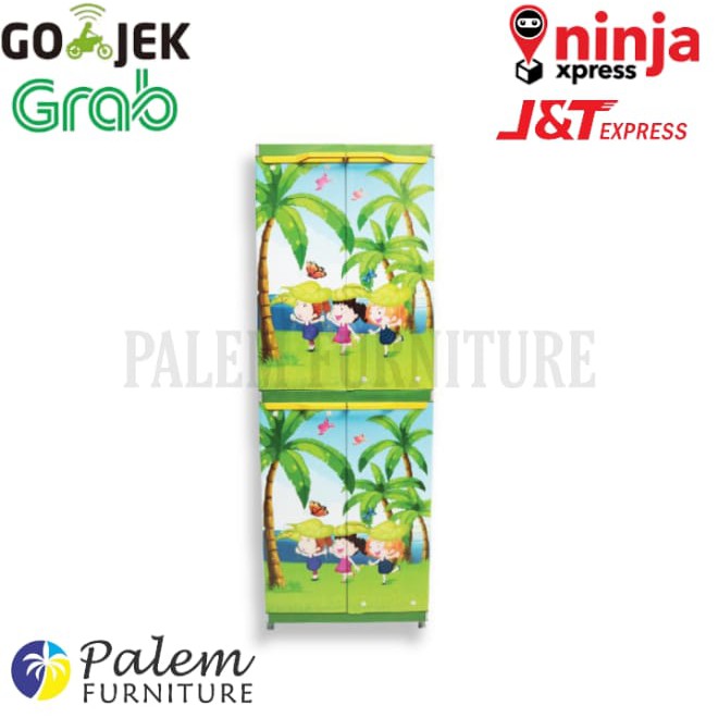 Miami Kinara Lemari Pakaian Plastik Anak Minimalis Motif Childs
