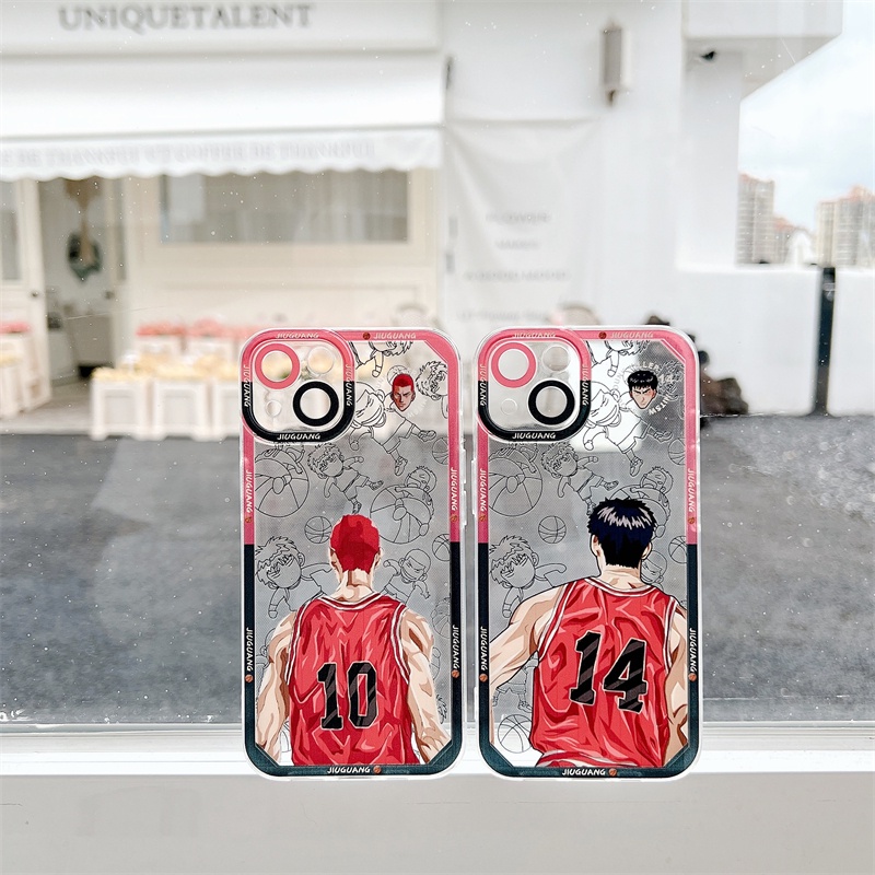 Soft Case Pelindung Lensa Anti Jatuh Desain anime SLAM DUNK Untuk iPhone 13 Pro MAX 12 11 X XR XS MAX 7 8 Plus