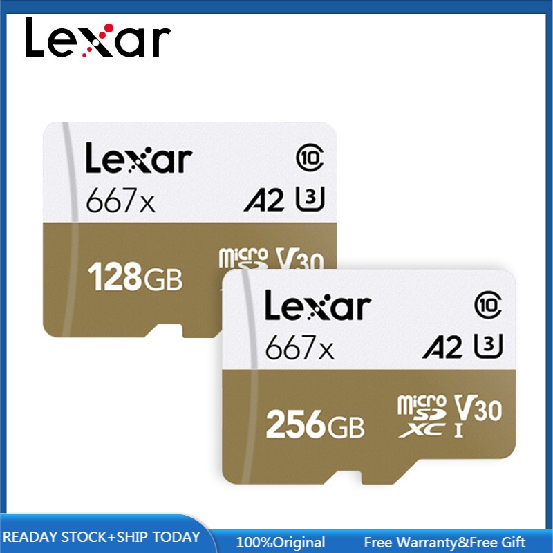 Original Lexar Professional 667x Micro SD Card 128GB 64GB 256GB MicroSDXC Memory Card A2