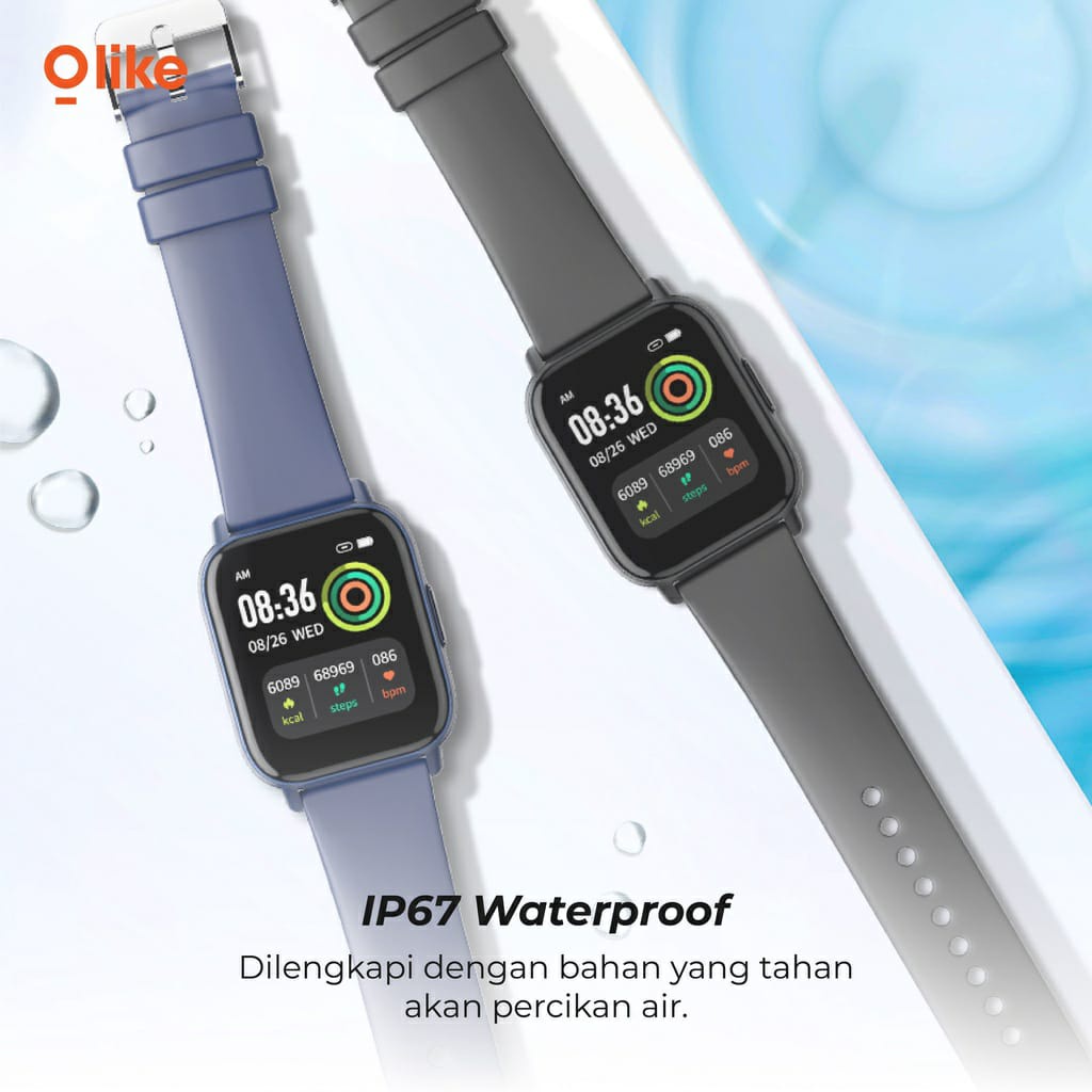 Olike Smartwatch Horizon HD Full Touch Screen Real Time temperature IP67 20 Days Stand By Time W12