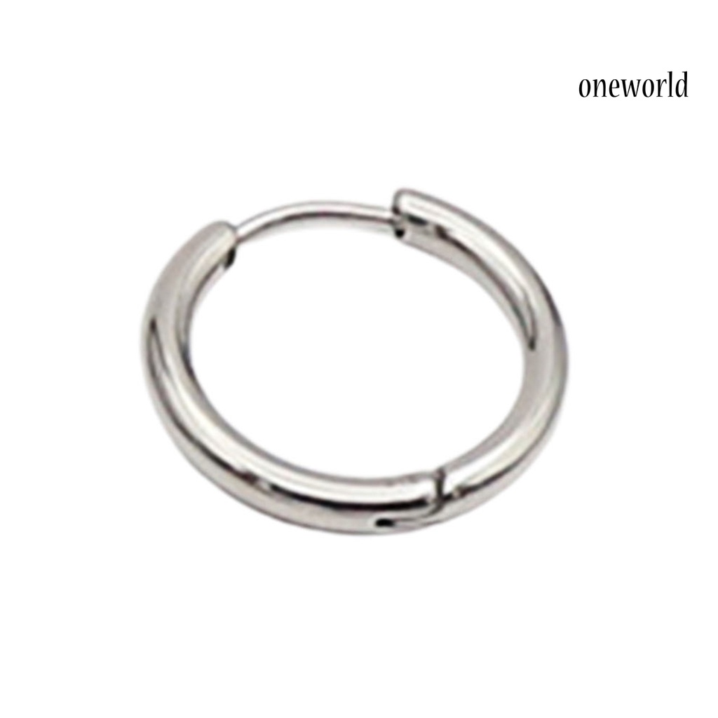 OW# 1Pc Unisex Earring Hoop All-match Jewelry Accessory Piercing Round Simple Earring for Shopping