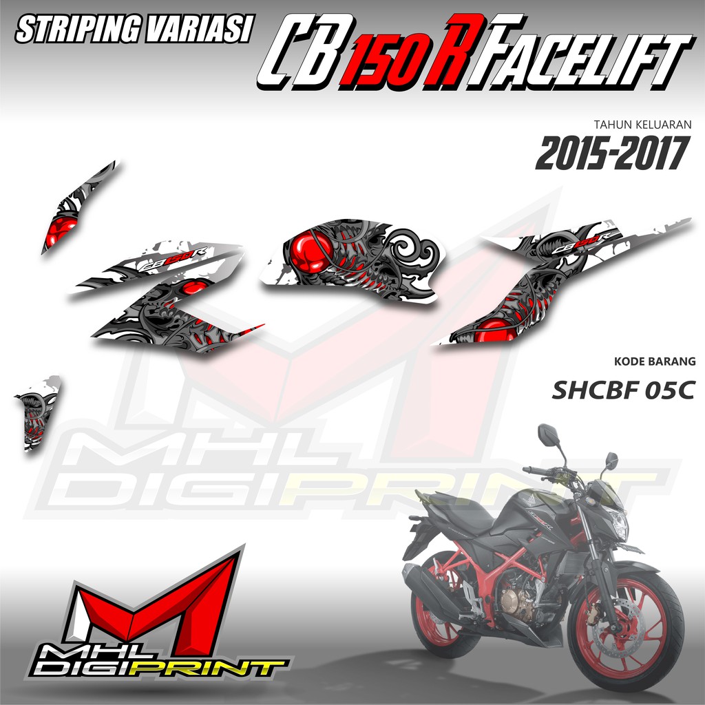 STRIPING VARIASI CB 150R FACELIFT - STIKER CB 150R - SHCBF 05