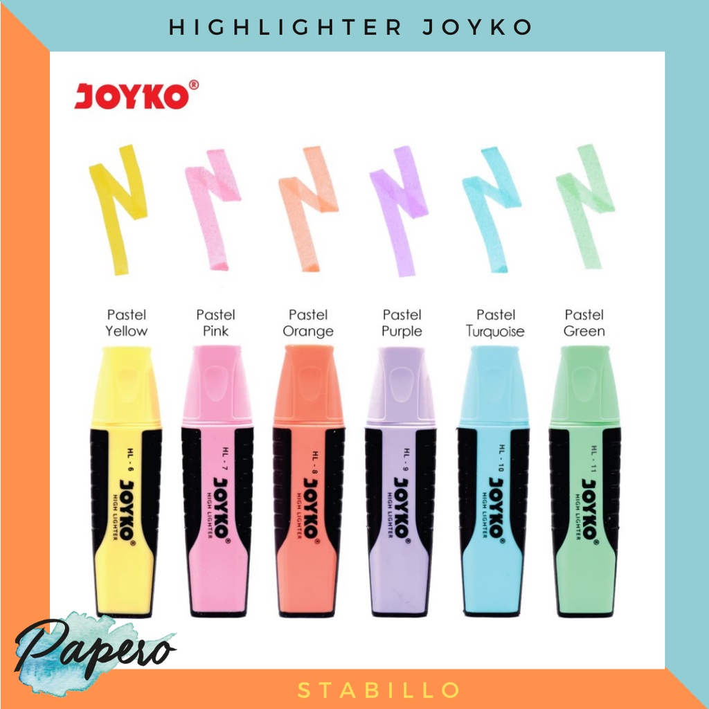 

Highlighter / Stabilo / Penanda Warna Pastel