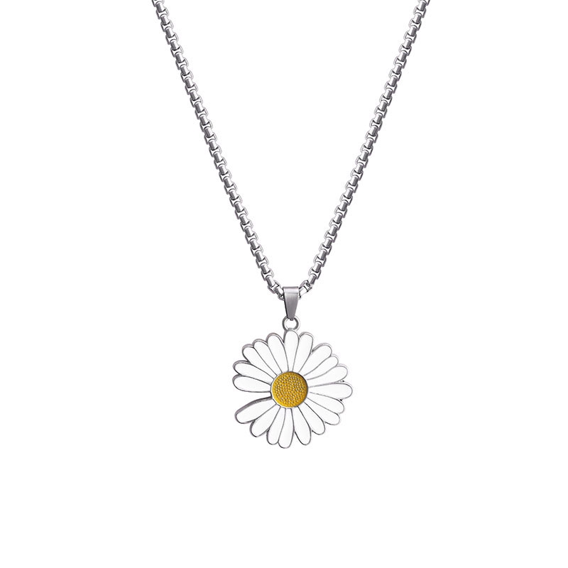 Kalung Korean GD Pmo Daisy Necklace Men&amp;Women Hip-hop Jewelry Accessories Daisy Pendant