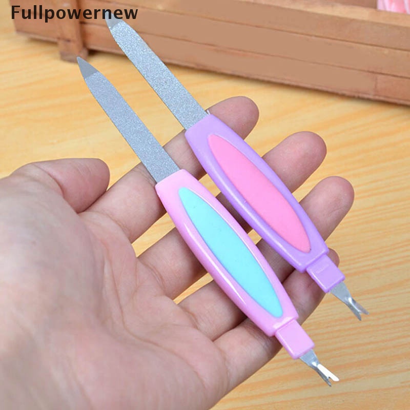 [FULL] 2 in 1 stainless steel nail file scrub buffer double sides pedicure tools