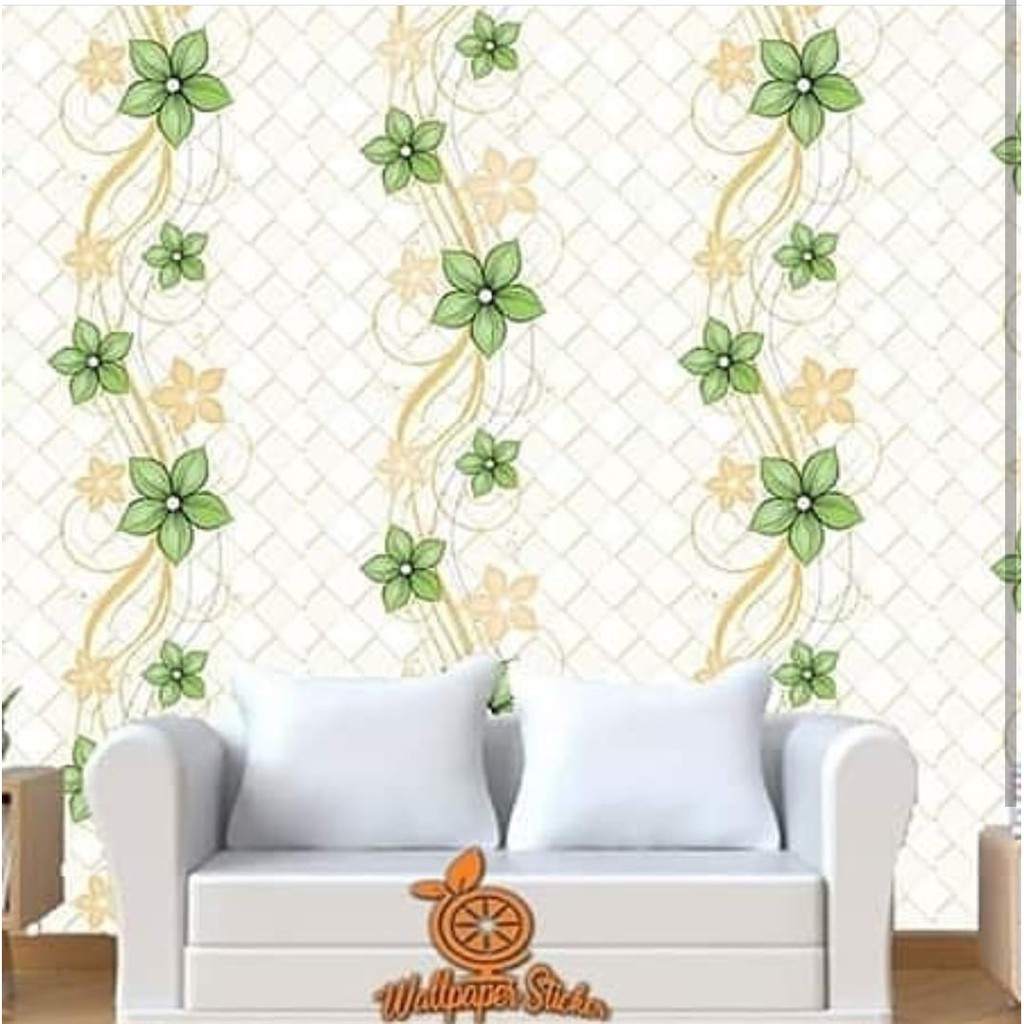 WALLPAPER DINDING 45 CM X 10 M 9 5 M STIKER  DINDING BUNGA 