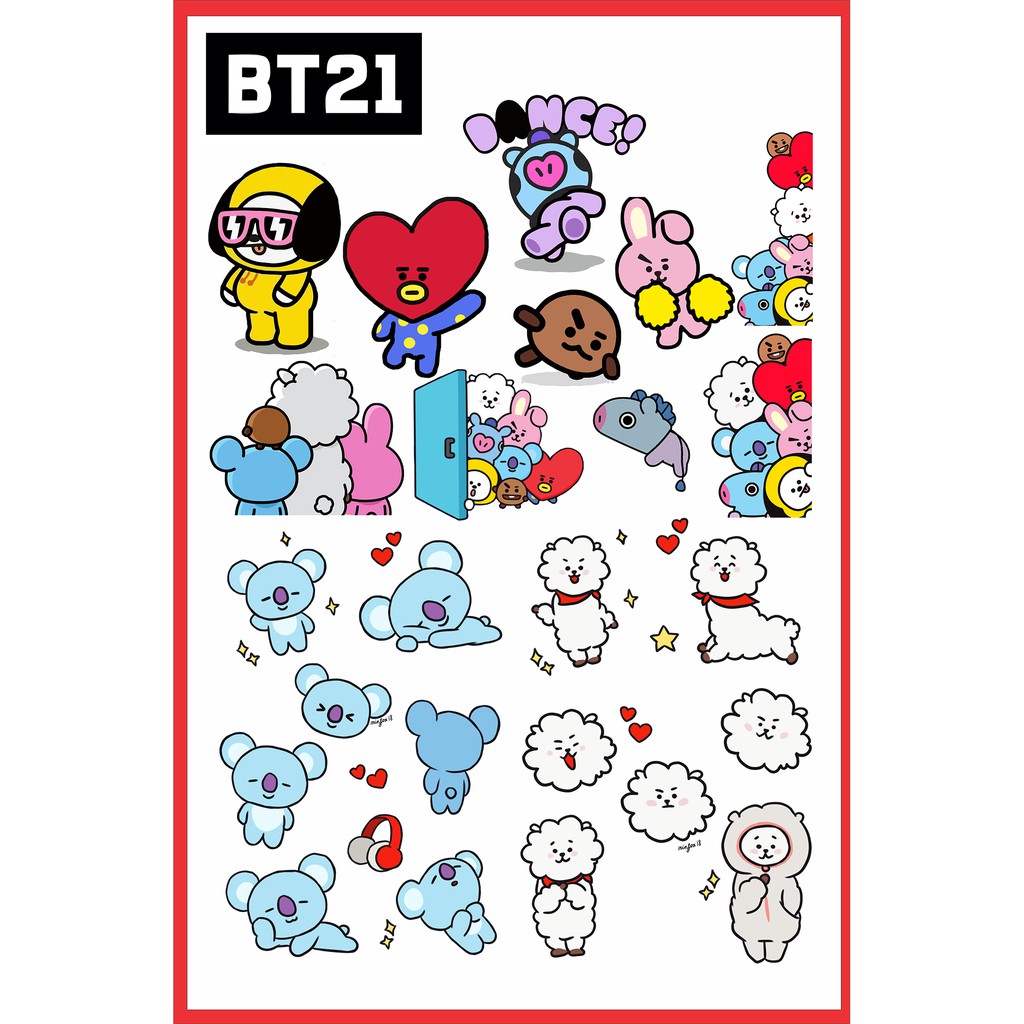 BT21 VINYL STICKERS SET