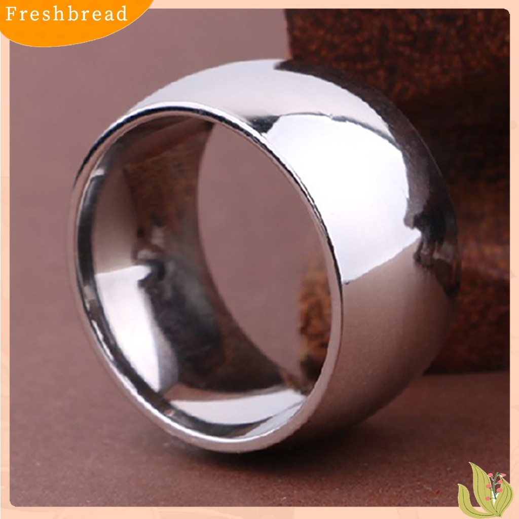 [TERLARIS]Men Women Concise Titanium Steel Band Ring Wedding Engagement Lover Jewelry