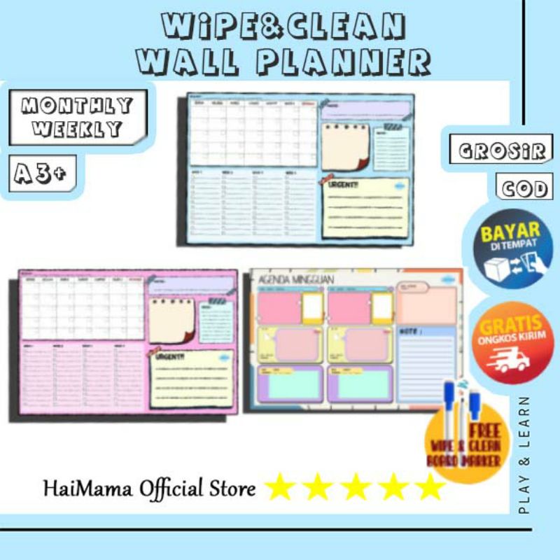 

MONTHLY PLANNER TO DO LIST AESTHETIC WIPE CLEAN AGENDA A3+ WALL TEMPEL FREE SPIDOL WIPE CLEAN