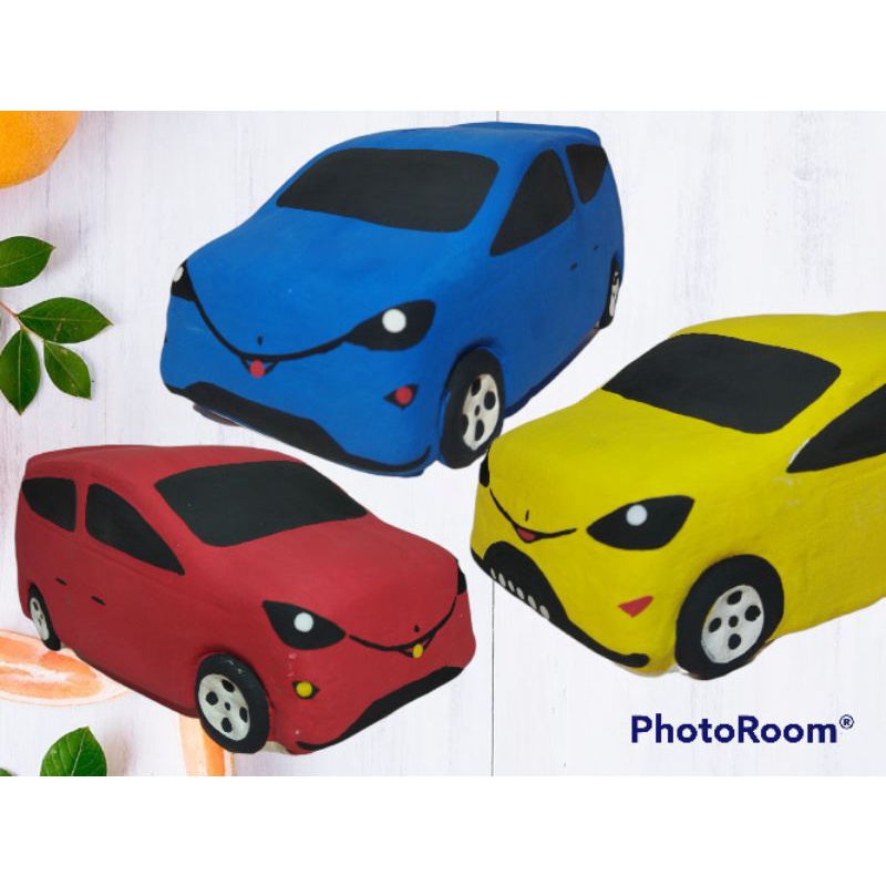 Celengan Mobil Target/Unik/Viral/Lucu/Murah/Tanah Liat/Gypsum