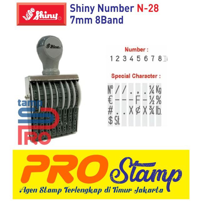 

Stempel Shiny N-28 (7mm 8Digit) Angka
